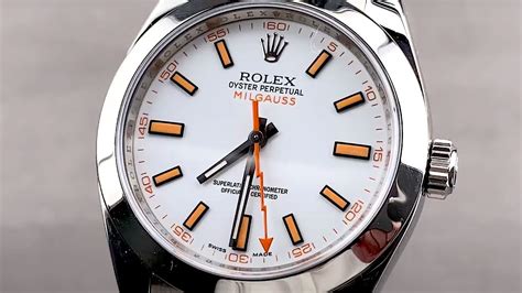 rolex milgauss red dial vintage|Rolex Milgauss 116400 white.